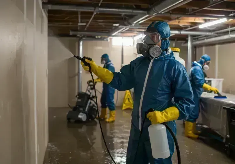 Basement Sanitization and Antimicrobial Treatment process in Prospect Heights, IL