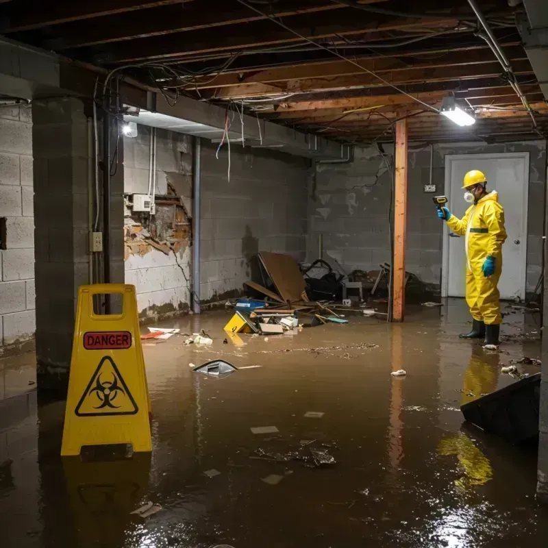 Flooded Basement Electrical Hazard in Prospect Heights, IL Property